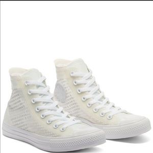 Translucent Converse. Unisex Women’s Size 9, Mens Size 7.